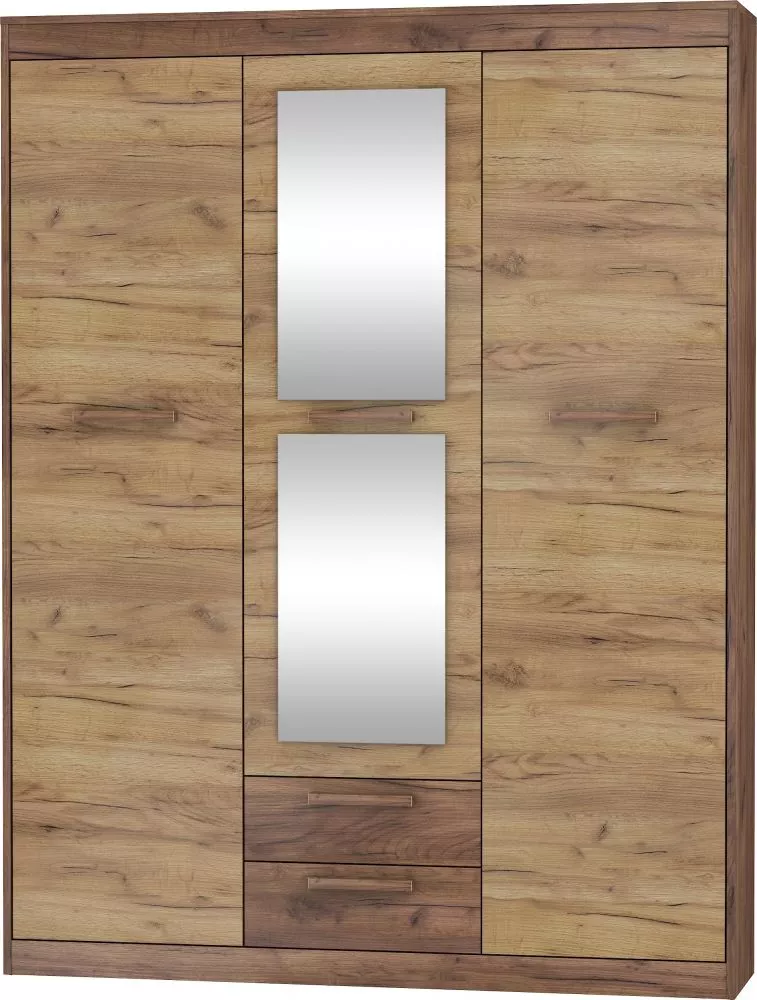 Skapis Maximus MXS 05 · Tobaco ozolos + zelta ozols · 148 × 57 × 210 cm