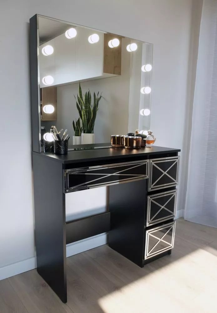 Kosmētikas galds Modern 1 Deco ar LED · 90 × 155 × 40 cm