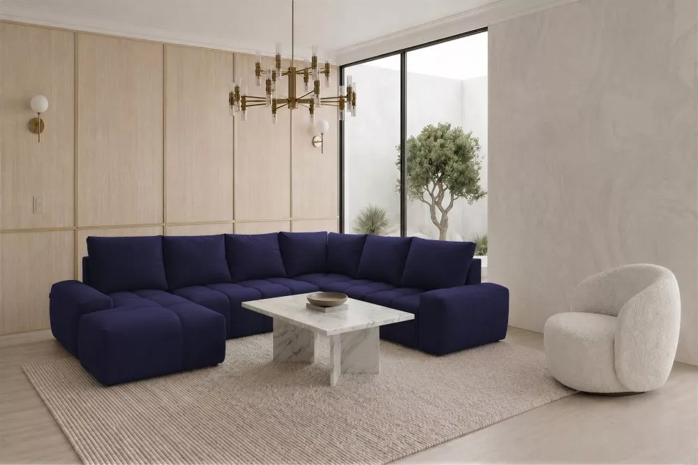 Dīvāns Marcelo 8 Standard · Zils · 255 × 324 × 83 cm