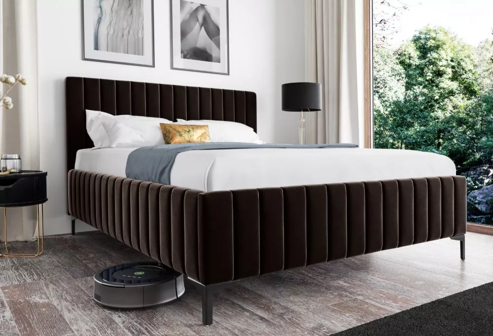 Gulta PK24 Comfort Basic ar stelāžu Guļamvietas platums: 160 cm, Guļamvietas garums: 200 cm, stelāžas tips: koka, · Tumš