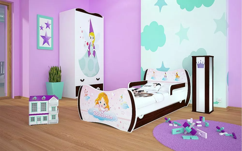 Bērnu gulta Dream L02 140x70 DM22 ar stelāžu Guļamvietas platums: 70 cm, Guļamvietas garums: 140 cm, · 94 × 144 × 71 cm