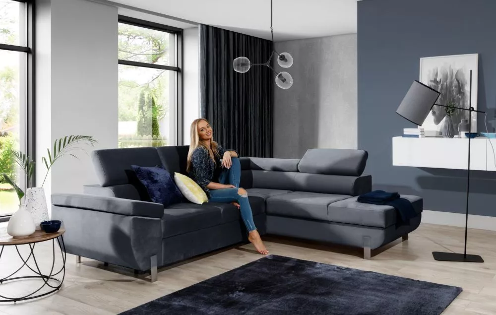 Dīvāns Annabelle Modern Standard · Antracīts · 221 × 271 × 76 cm