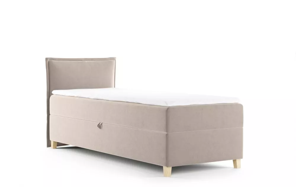 Gulta Frendzel L Mini Boxspring Standard Guļamvietas platums: 100 cm, Guļamvietas garums: 200 cm, · Gaiši bēšs · 103 × 2