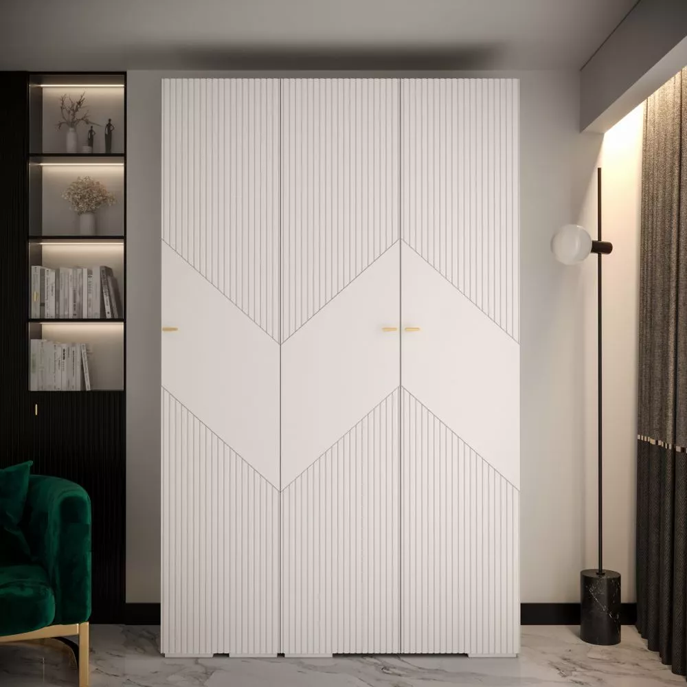 Skapis Manhattan Ryfel 2 · Balts · 150 × 47 × 236.7 cm