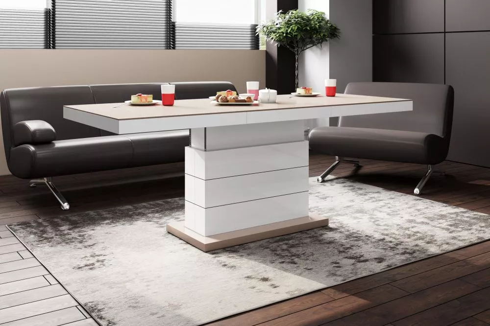 Žurnālgalds Matera Lux Gloss Korpusa krāsa: kapučīno, · 120 × 70 × 50 cm