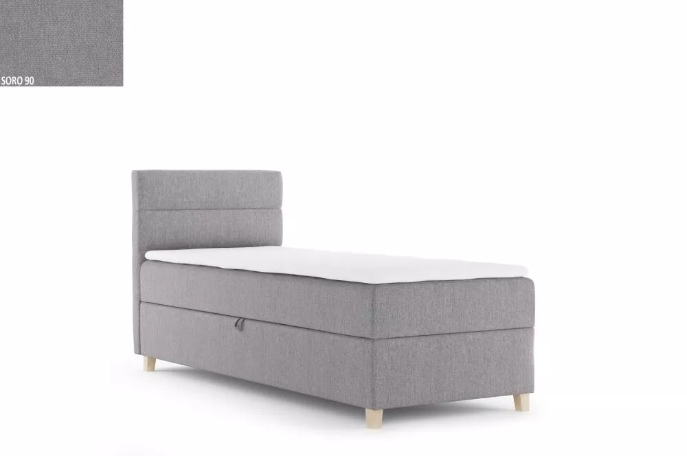 Gulta Letti R Mini Boxspring Standard Guļamvietas platums: 80 cm, Guļamvietas garums: 200 cm, · Pelēks · 83 × 206 × 106 