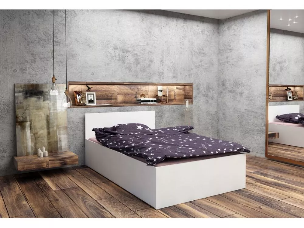 Gulta Prestige Open ar stelāžu Guļamvietas platums: 180 cm, Korpusa krāsa: balts, Guļamvietas garums: 200 cm, · 185 × 20