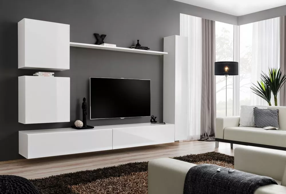 Sekcija Switch 8 · Balts · 280 × 40 × 180 cm