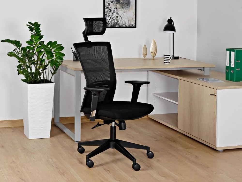 Datorkrēsls Ergonic Sēdvietas platums: 41 cm, · Melns · 58 × 62 × 119 cm