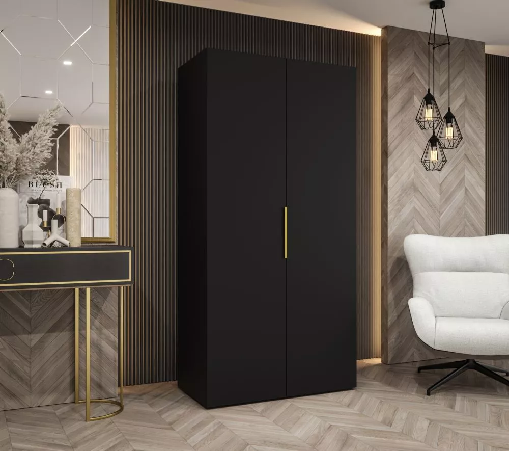 Skapis Marbella 1 · Melns · 100 × 50 × 202 cm