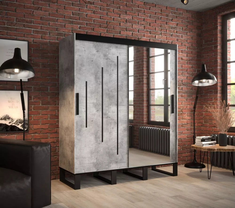 Skapis Loft Y2 · Betons · 180 × 62 × 212 cm