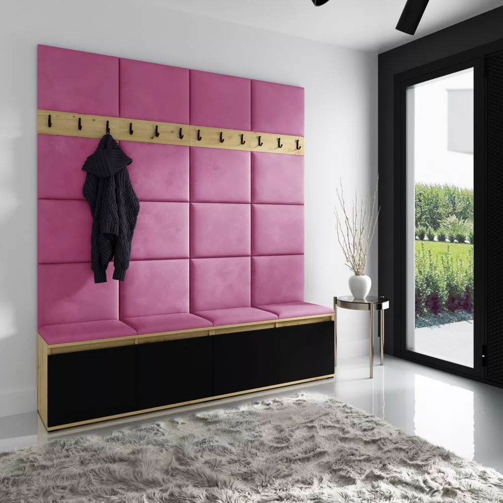 Apavu plaukts Emi 4 Trinity Korpusa krāsa: ozols artisan + melns, · 200 × 225 × 40 cm