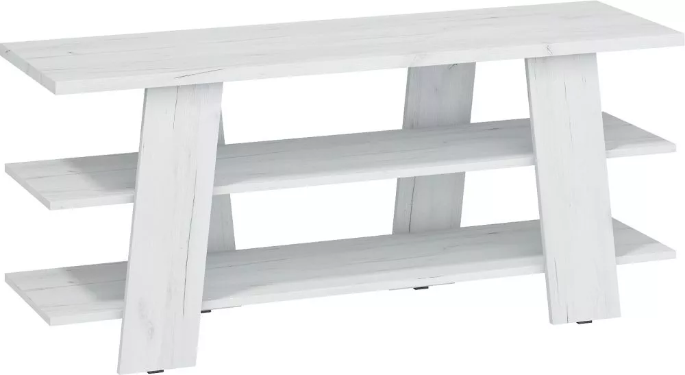 TV tumba Via 09 · Balts ozols · 130 × 40 × 56 cm