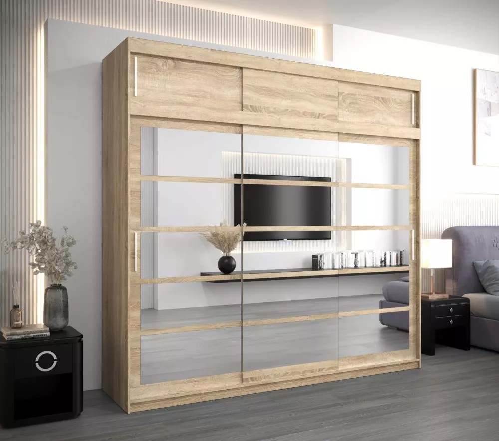 Skapis Roma 1 Premium · Sonoma · 250 × 62 × 240 cm