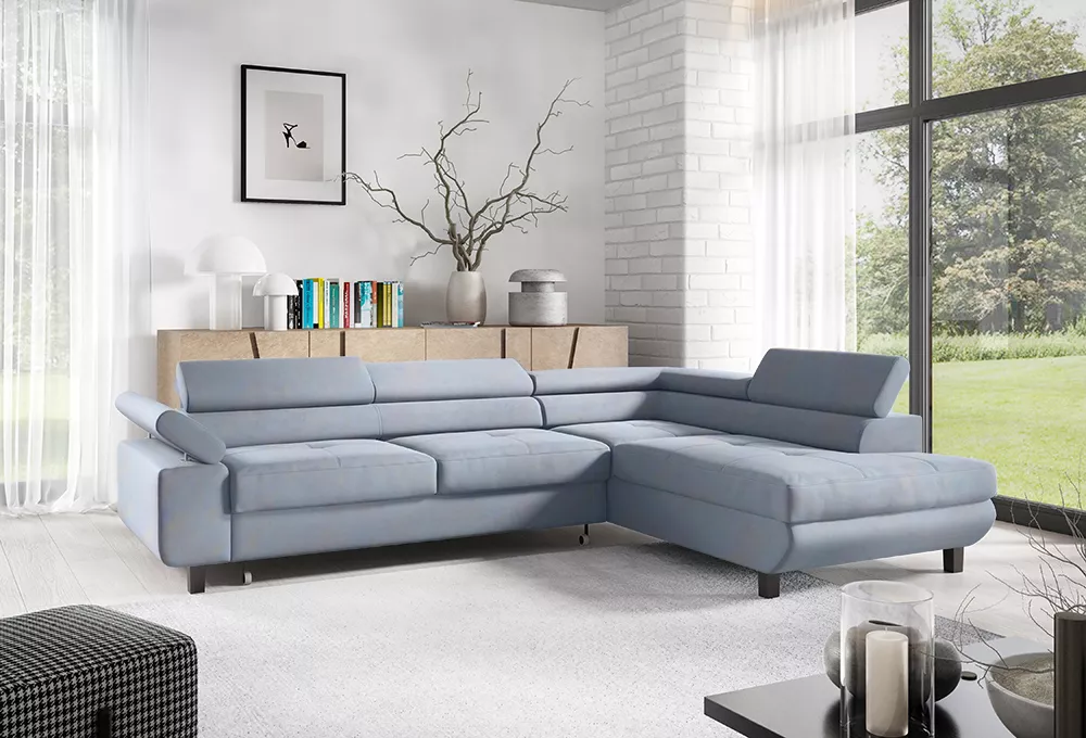Dīvāns Corner 153 standard · Sudrabs · 201 × 261 × 72 cm