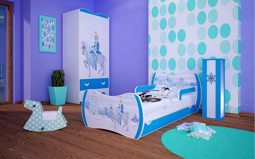 Bērnu gulta Dream L02 140x70 DM32 ar stelāžu Guļamvietas platums: 70 cm, Guļamvietas garums: 140 cm, · 94 × 144 × 71 cm