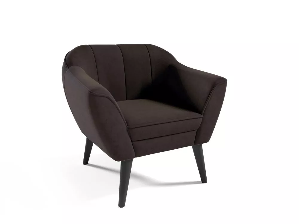 Mīksts krēsls Merida typ 192 Standard Sēdvietas dziļums: 52 cm, · Tumši brūns · 80 × 74 × 75 cm