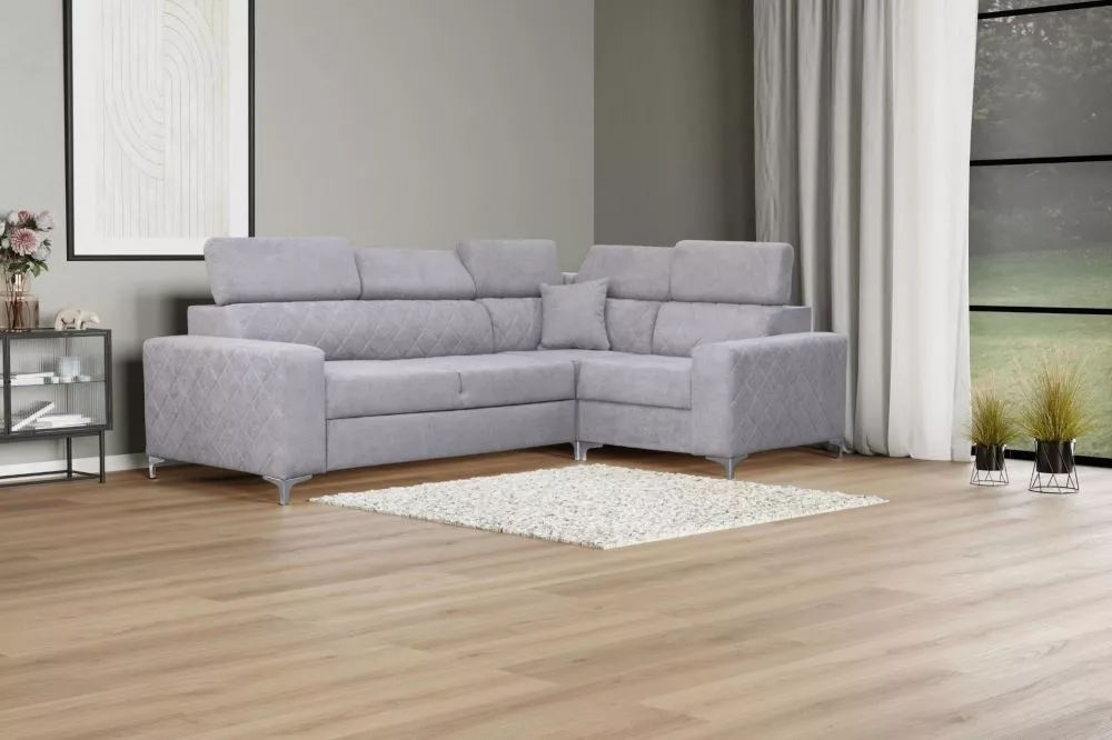 Dīvāns Logan S standard · Pelēks · 195 × 270 × 86 cm