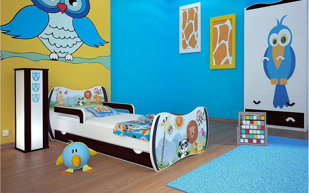 Bērnu gulta Dream L04 160x80 DM03 ar stelāžu Guļamvietas platums: 80 cm, Guļamvietas garums: 160 cm, · 104 × 164 × 71 cm
