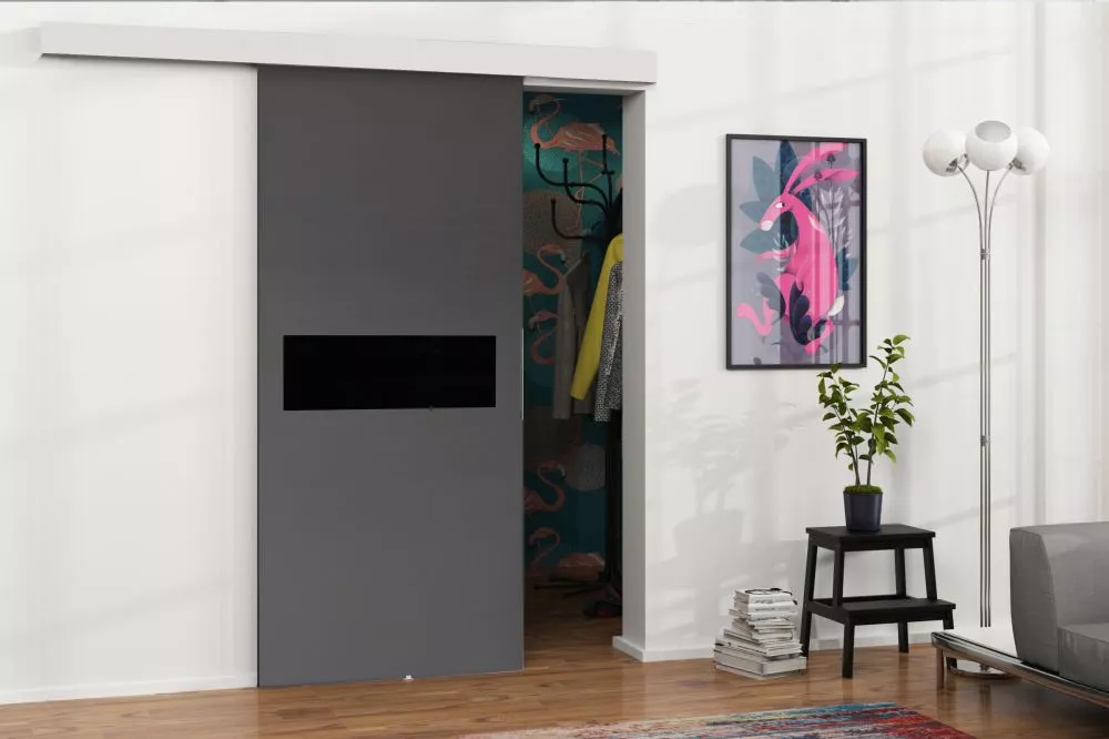 Bīdāmās durvis Malibu M-4 · Antracīts · 106 × 205 cm