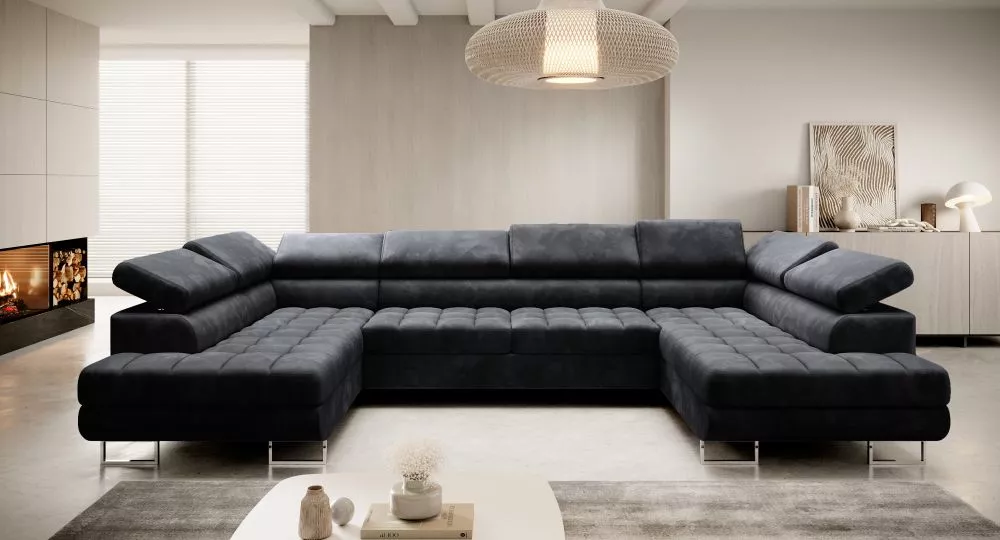 Dīvāns Corner 158 Premium standard · Antracīts · 201 × 335 × 87 cm