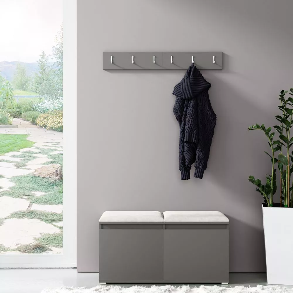 Apavu plaukts Emi 5 Trinity Korpusa krāsa: grafīts, · 100 × 40 cm
