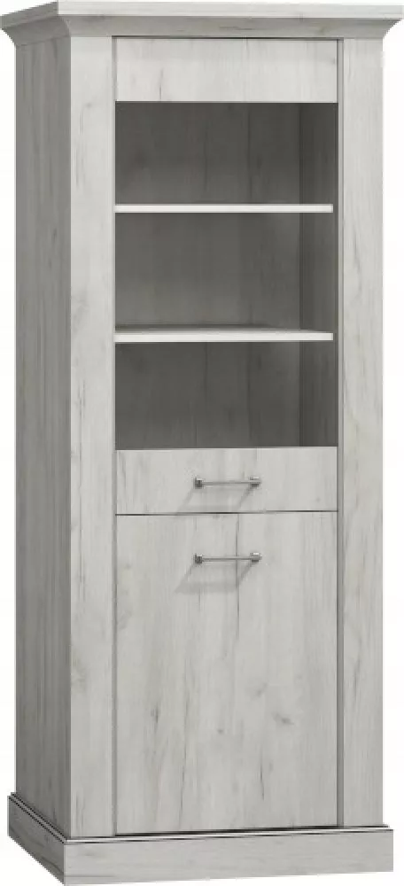 Grāmatu skapis Apollo AP11 · Balts craft · 67 × 42 × 198 cm