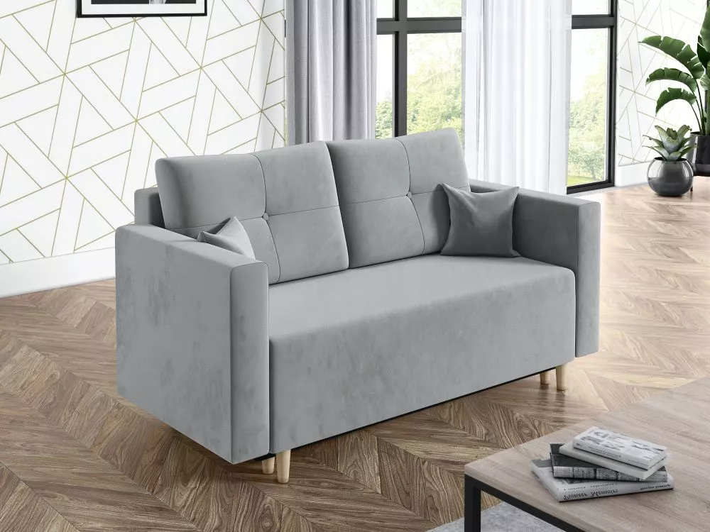 Dīvāns Luna Sofa 2 Standard · Gaiši pelēks · 92 × 162 × 95 cm