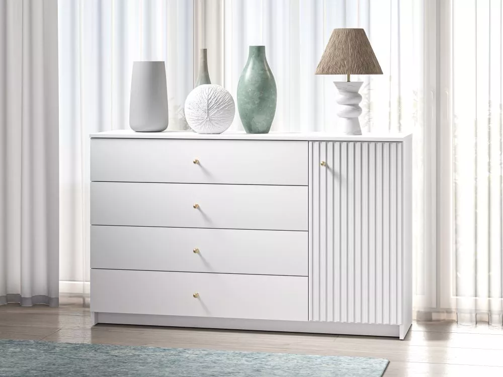 Kumode Lucy 04 · Balts · 138 × 40 × 85 cm