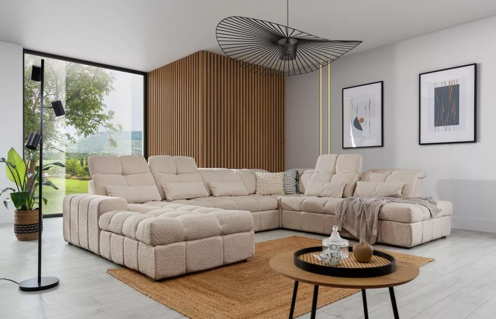 Dīvāns Magnelio U 2 Standard · Bēšs · 280 × 342 × 87 cm