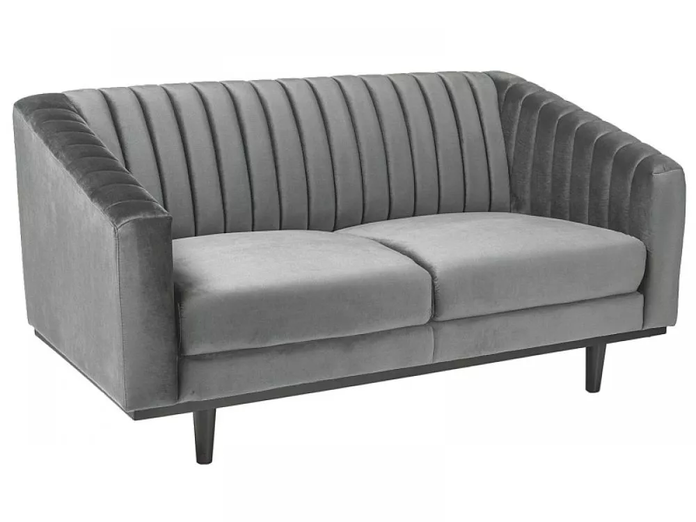 Dīvāns Asprey Velvet 2 · Pelēks · 60 × 150 × 78 cm