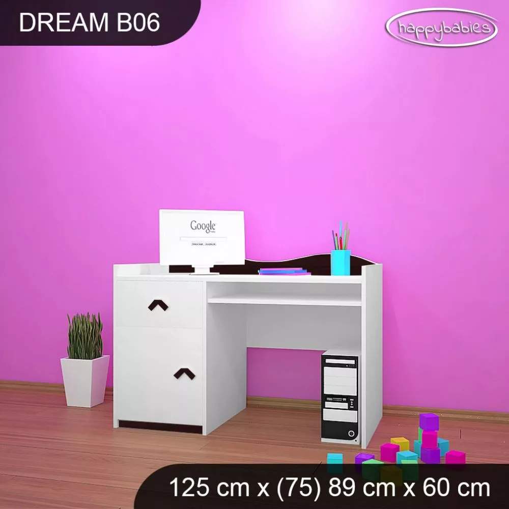 Bērnu rakstāmgalds Dream B06 Maksimālais augstums: 89 cm, · 125 × 75 × 60 cm