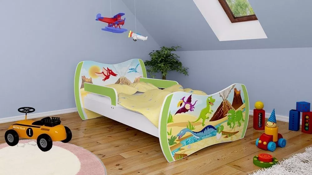 Bērnu gulta Dream L03 160x80 DM29 ar stelāžu Guļamvietas platums: 80 cm, Guļamvietas garums: 160 cm, · 104 × 164 × 71 cm