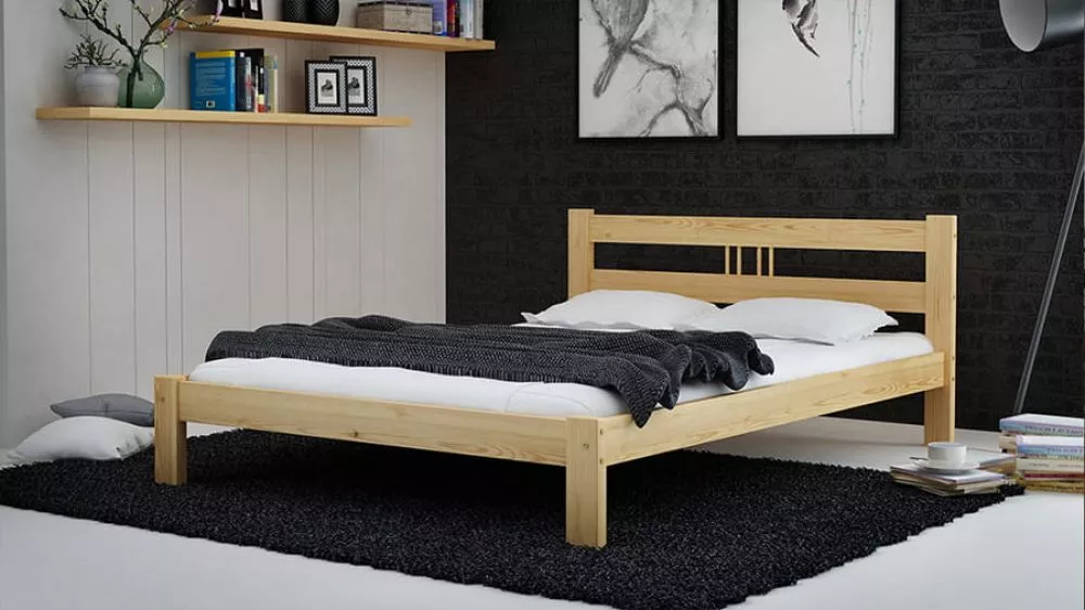Gulta Nikola ar stelāžu Guļamvietas platums: 120 cm, Guļamvietas garums: 200 cm, · Priede · 130 × 208 × 71 cm