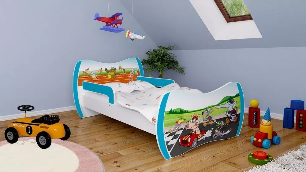 Bērnu gulta Dream L03 160x80 DM19 ar stelāžu Guļamvietas platums: 80 cm, Guļamvietas garums: 160 cm, · 104 × 164 × 71 cm
