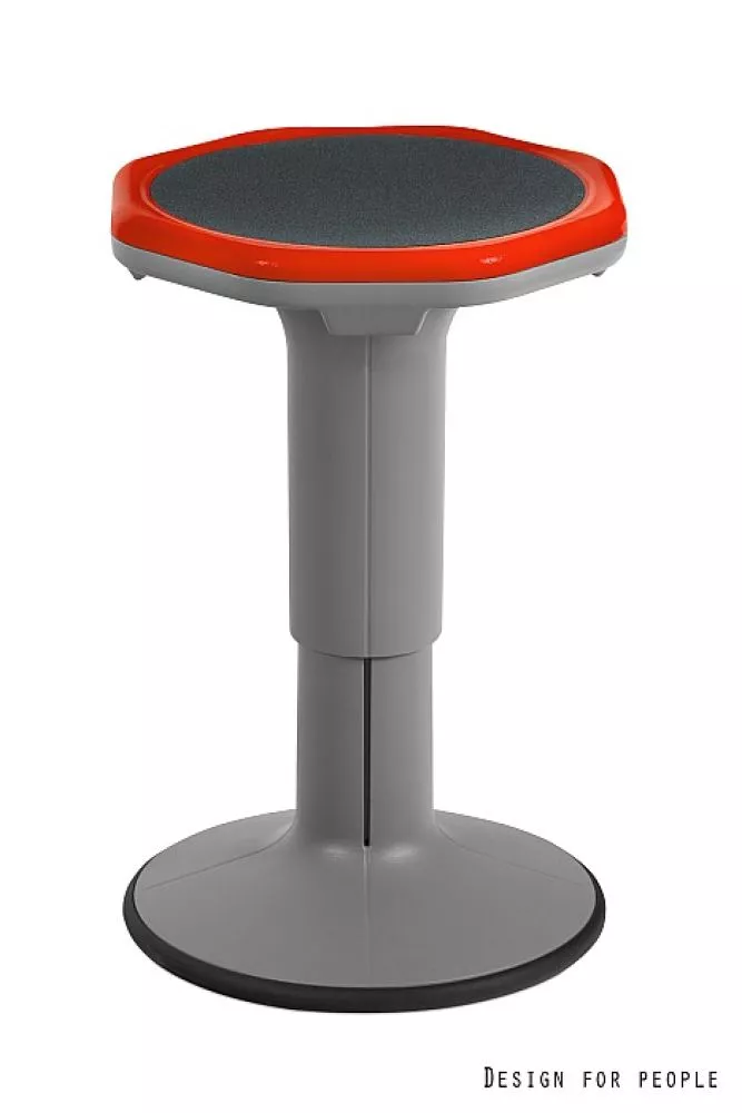 Krēsls Mogoo Elementu krāsa: sarkans, Korpusa krāsa: pelēks, Sēdvietas maksimālais augstums: 47 cm, Maksimālais augstums
