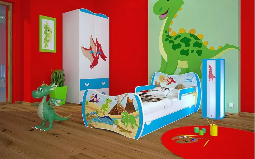Bērnu gulta Dream L04 160x80 DM29 ar stelāžu Guļamvietas platums: 80 cm, Guļamvietas garums: 160 cm, · 104 × 164 × 71 cm