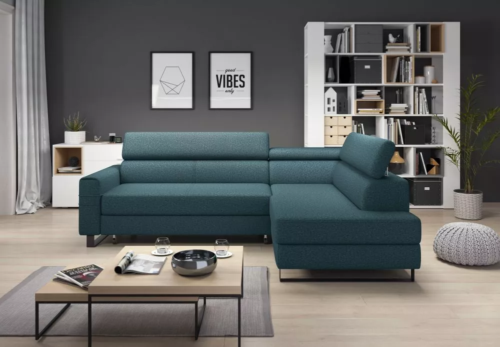 Dīvāns Livio Premium standard · Jūraszaļš · 184 × 249 × 74 cm