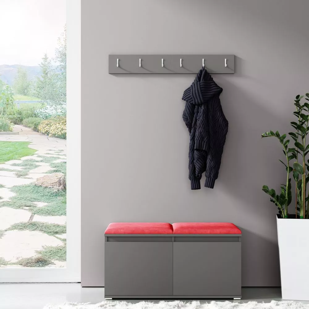 Apavu plaukts Emi 5 Trinity Korpusa krāsa: grafīts, · 100 × 40 cm