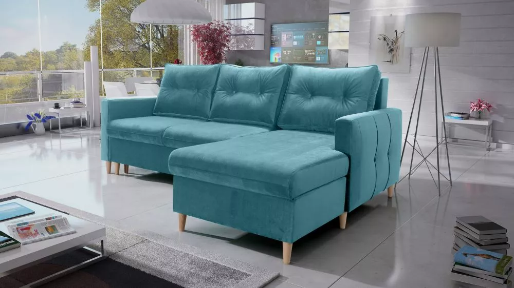 Dīvāns Cloud Comfort standard · Gaiši zils · 154 × 232 × 95 cm
