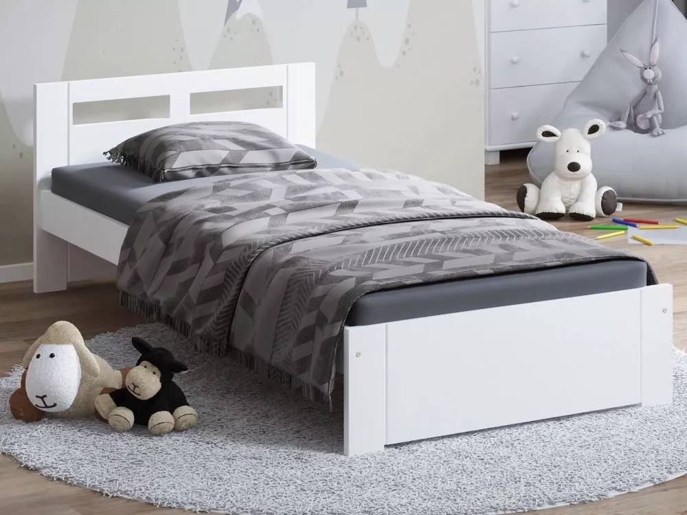 Gulta DMD-6 Magnat ar stelāžu Guļamvietas platums: 90 cm, Guļamvietas garums: 200 cm, · Balts · 98 × 206 × 65 cm