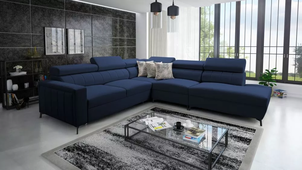 Dīvāns Baltico 8 Premium Standard · Zils · 275 × 302 × 83 cm