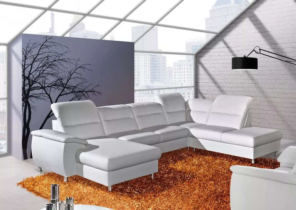 Dīvāns Scandi 1 standard · Balts · 241 × 366 × 90 cm