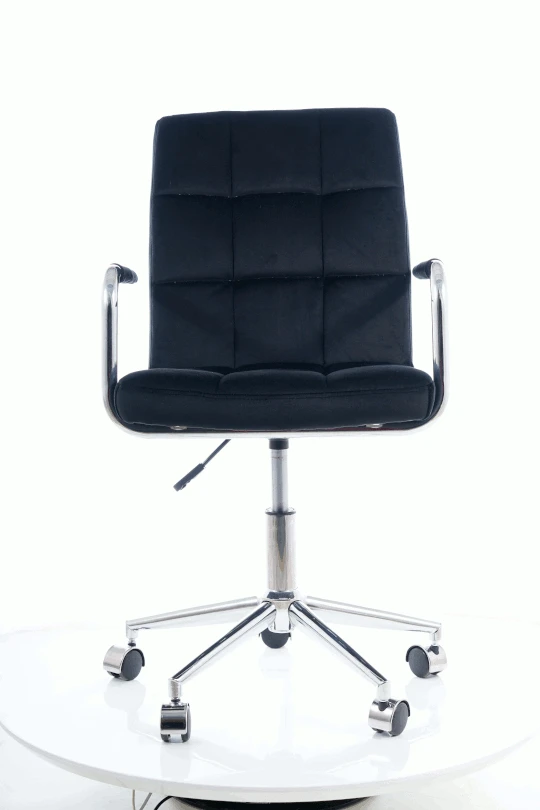 Datorkrēsls Q-022 Velvet · Melns · 51 × 40 × 87 cm