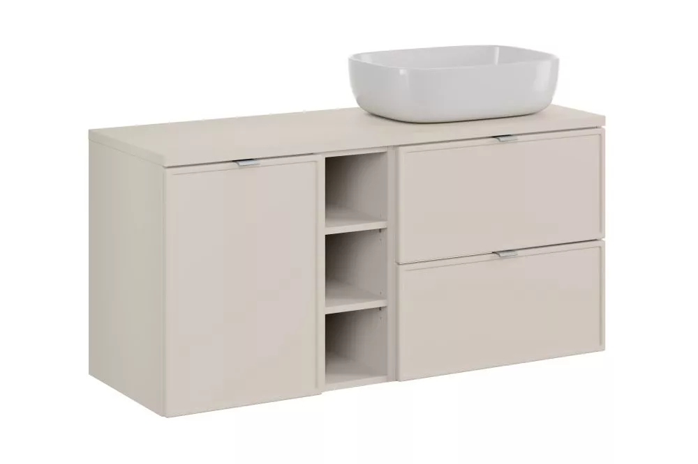 Vannas istabas skapītis Bella Cashmere 120 Smile Premium · Kašmira · 120 × 59.2 × 46.6 cm