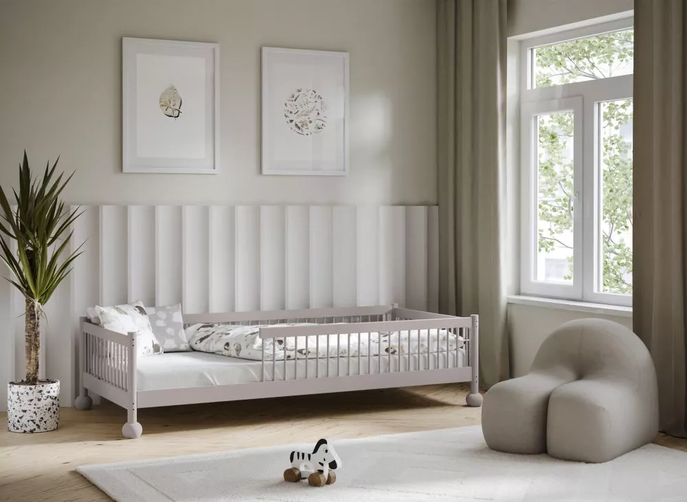 Bērnu gulta Star 90x200 ar stelāžu Guļamvietas platums: 90 cm, Guļamvietas garums: 200 cm, · Kašmira · 97 × 208 × 58 cm