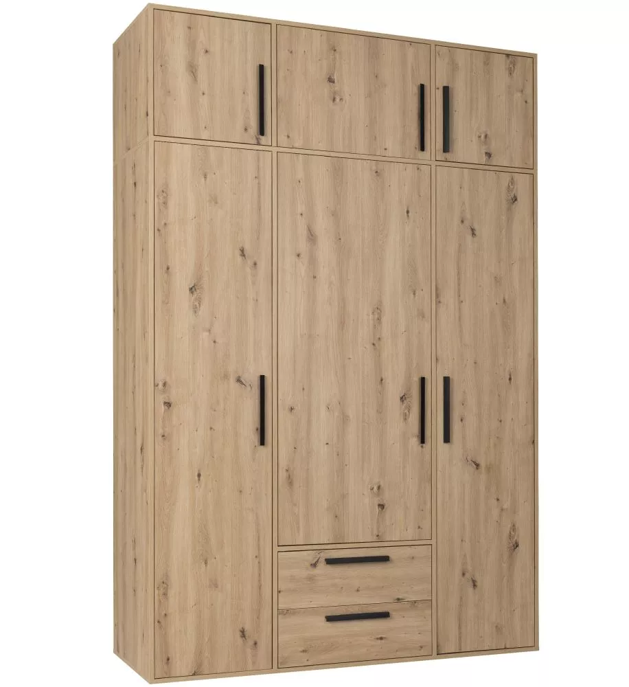Skapis Arti A1BN · Ozols artisan · 150 × 53.6 × 227.5 cm