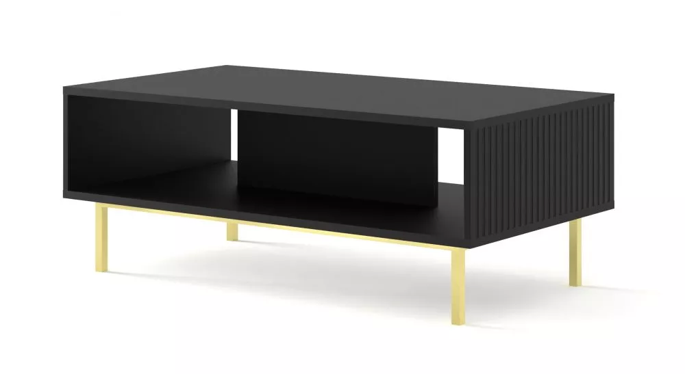 Žurnālgalds Ravenna B Gold Frame L Korpusa krāsa: melns, · 90 × 59.3 × 45.1 cm