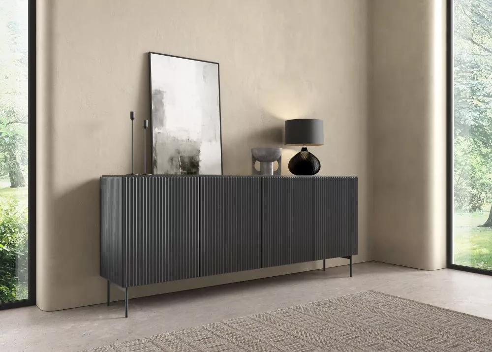Kumode Muti B · Melna · 195 × 40 × 81 cm
