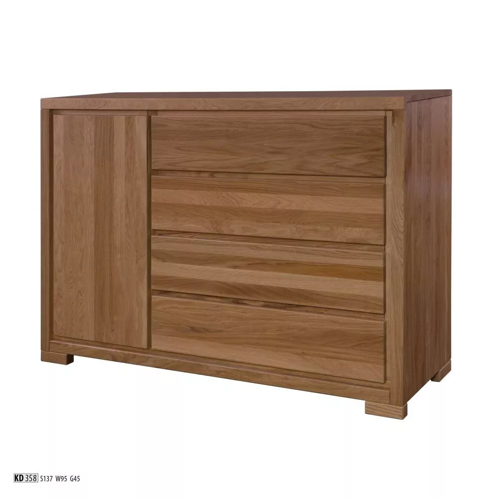 Kumode KD 358 · Tumšais ozols · 137 × 45 × 95 cm
